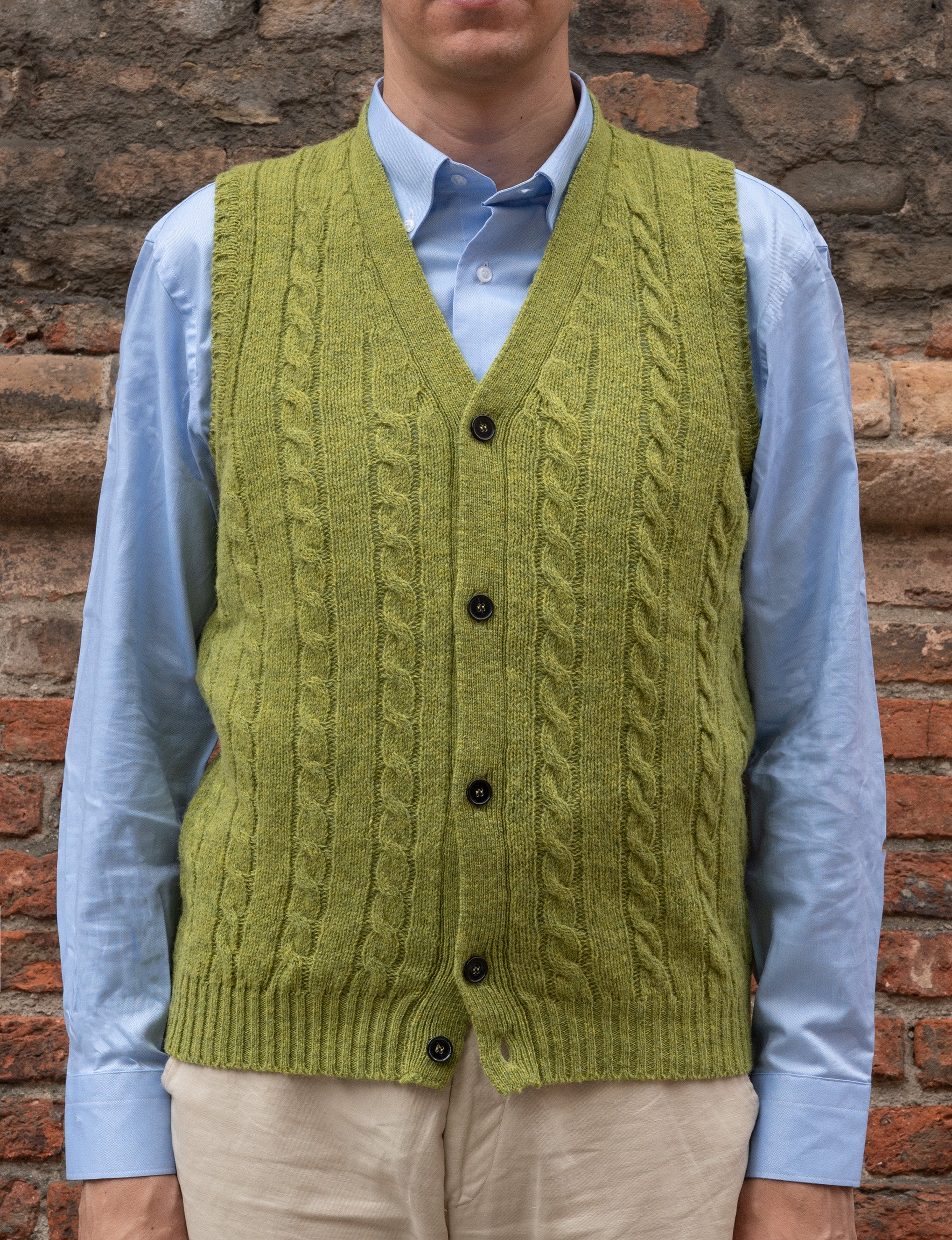 Shetland gilet bottoni