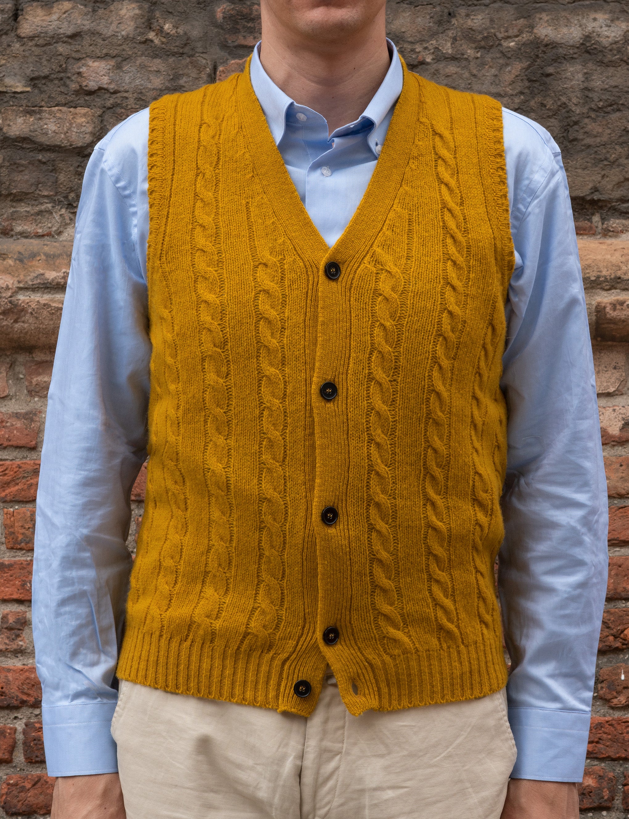 Shetland gilet bottoni